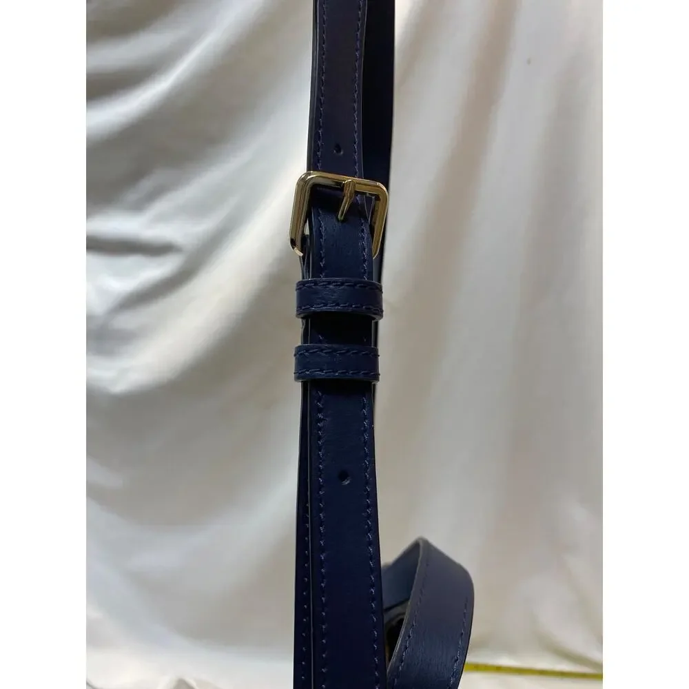 Kate Spade Navy Blue Calf-Hair Shoulder Crossbody Bag